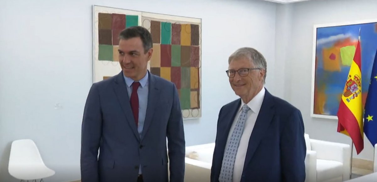 Pedro Sanchez meets Bill Gates #2
