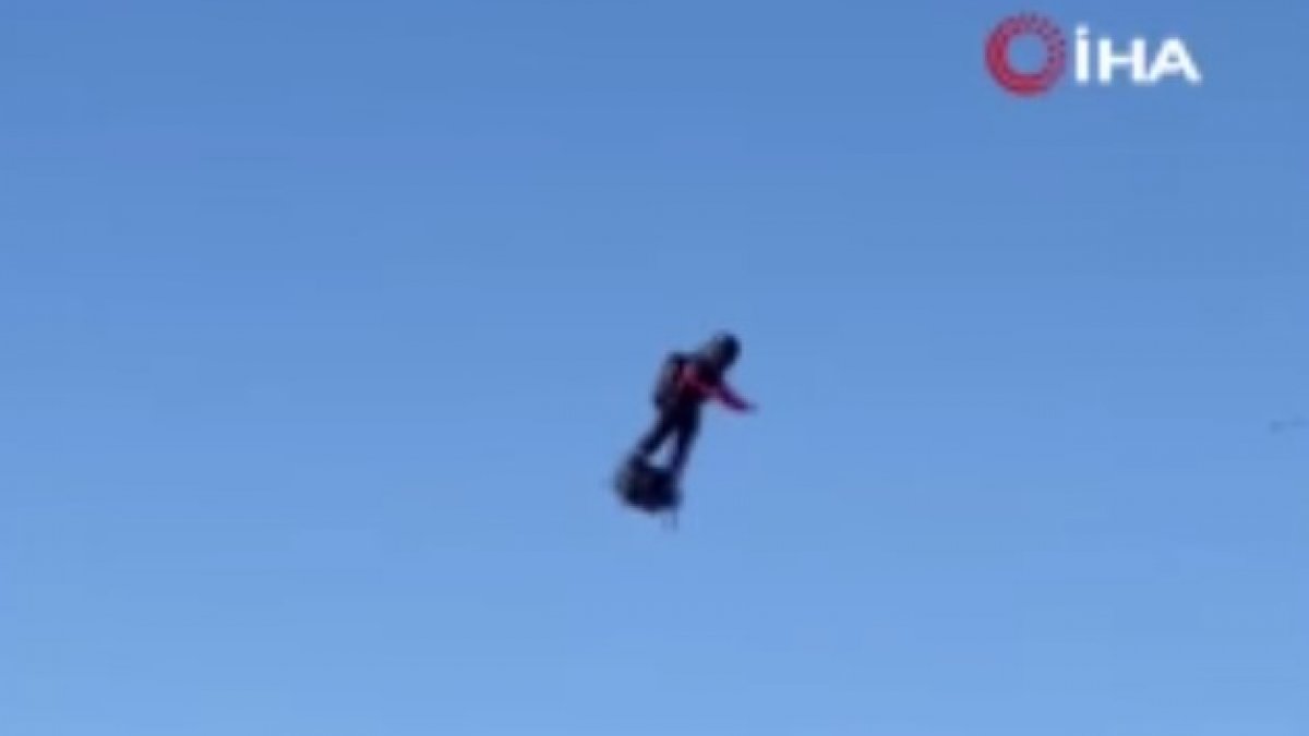 The ‘flying man’ crashed into the lake from a height of 15 meters in France