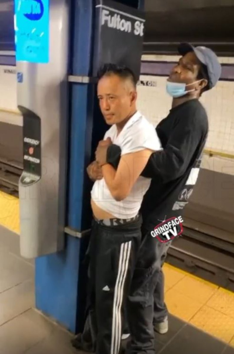 Assault on Asian man in New York subway #3
