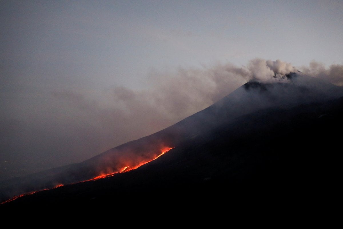 Mount Etna spews lava again #2