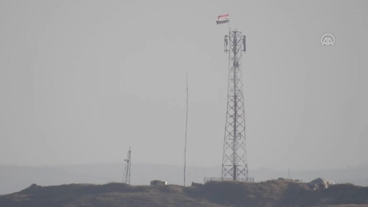 YPG/PKK waves regime flag in Tel Rifat #1