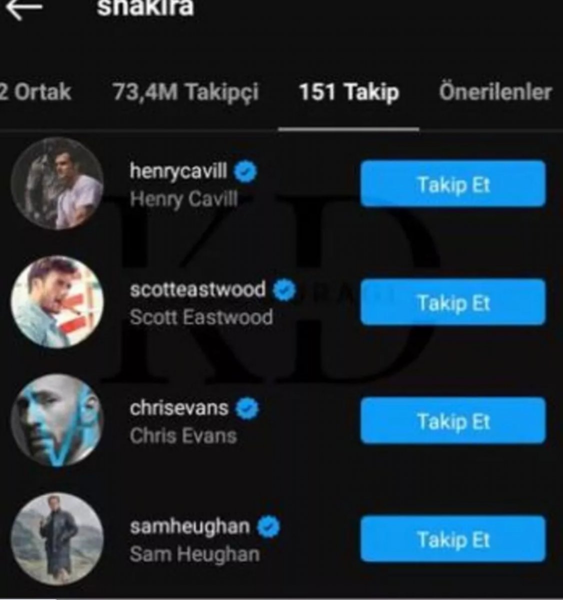 Shakira dan Chris Evans atağı #1