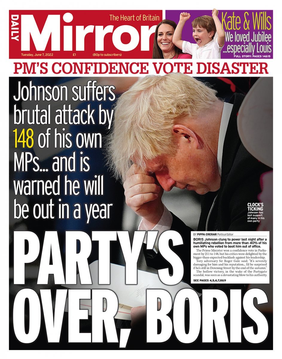 UK press: Boris Johnson injured #4