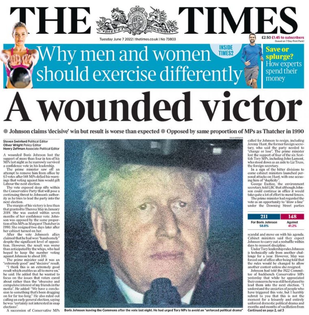 UK press: Boris Johnson injured #1