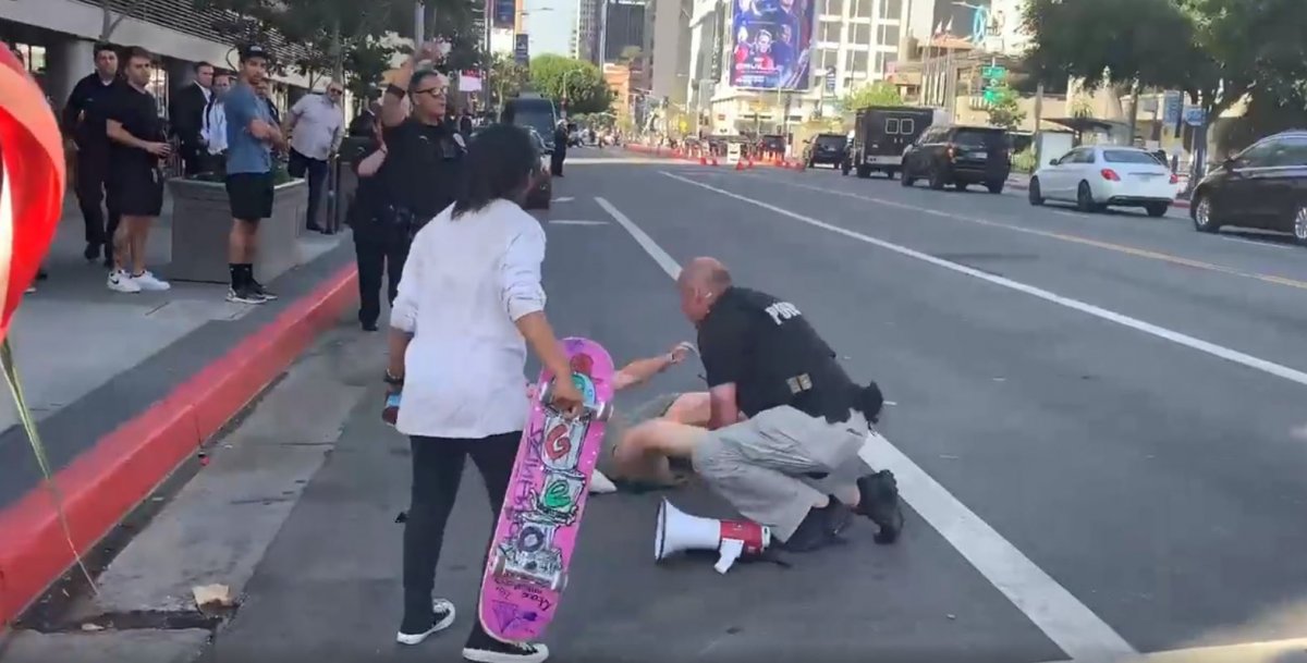 Police brutality against woman protesting Joe Biden #4
