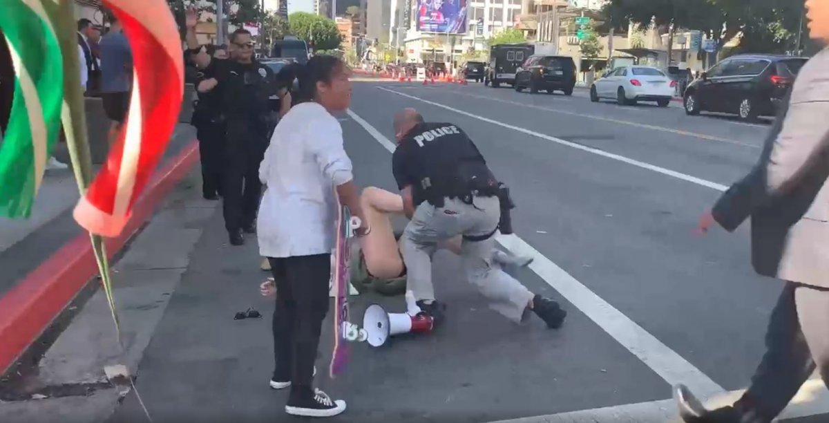 Police brutality against woman protesting Joe Biden #5