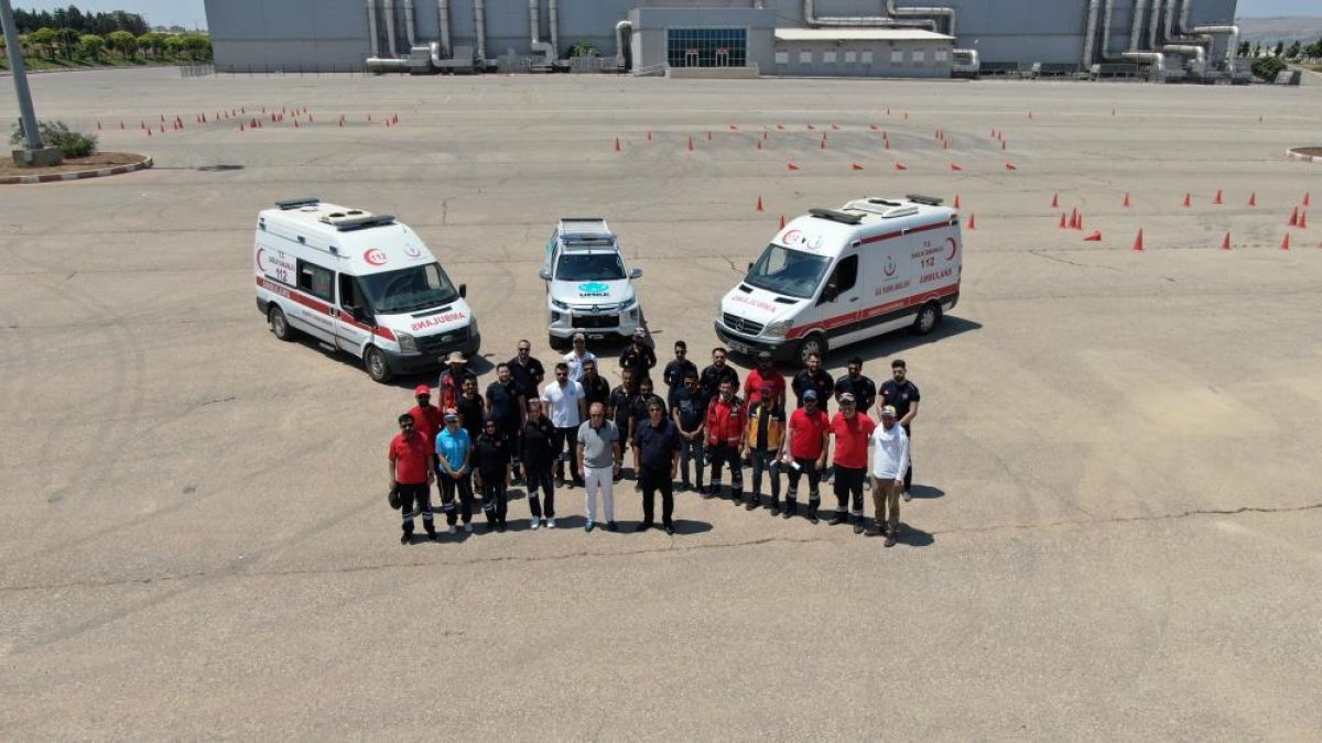 Gaziantep te ambulans şoförlerinin eğitim görüntüleri #4