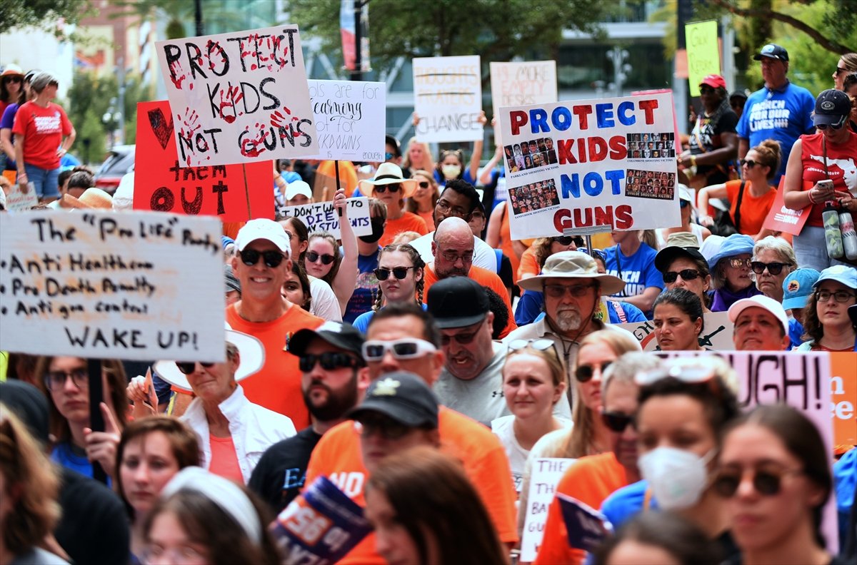 Gun reform supporters staged a demonstration in the USA #3