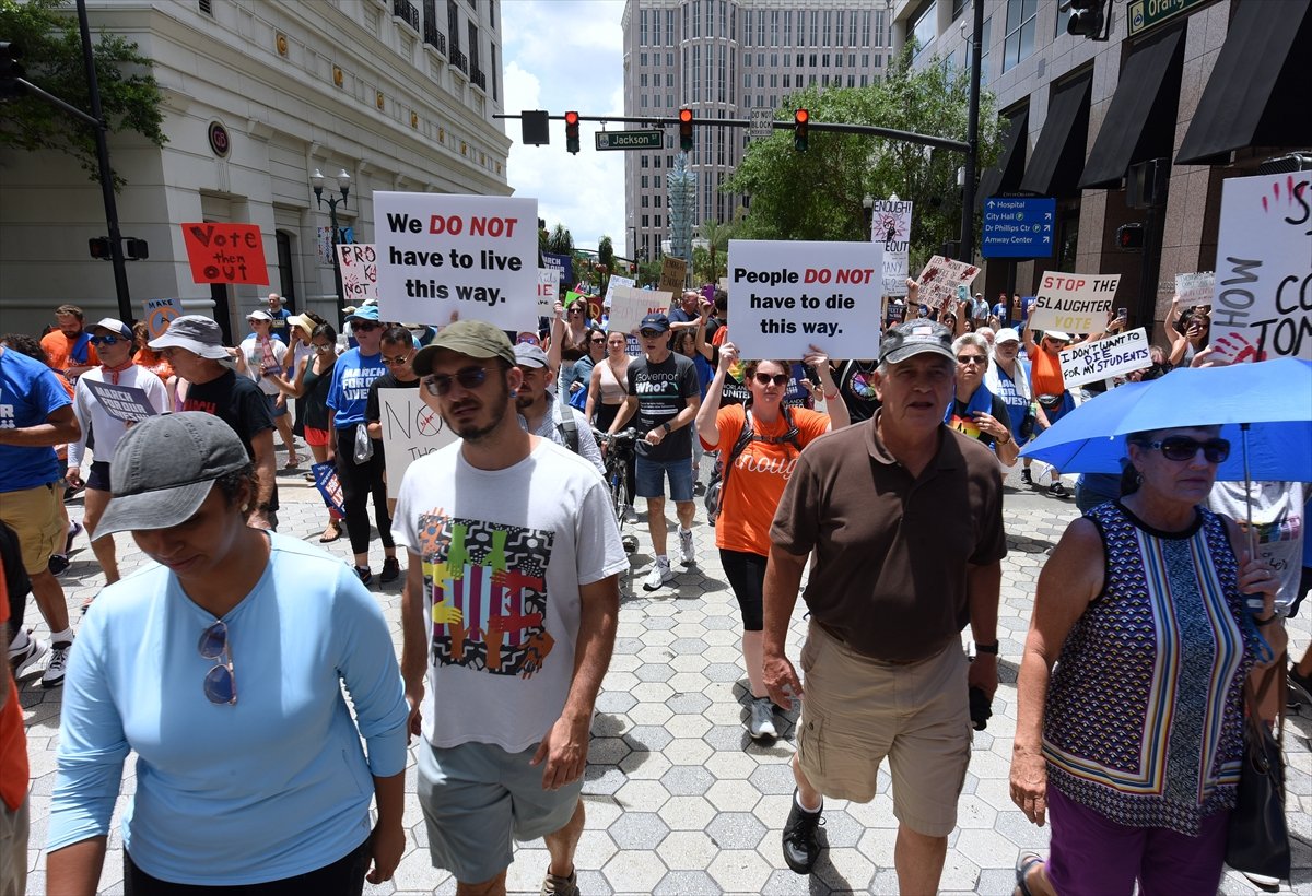 Gun reform supporters staged a demonstration in the USA #1