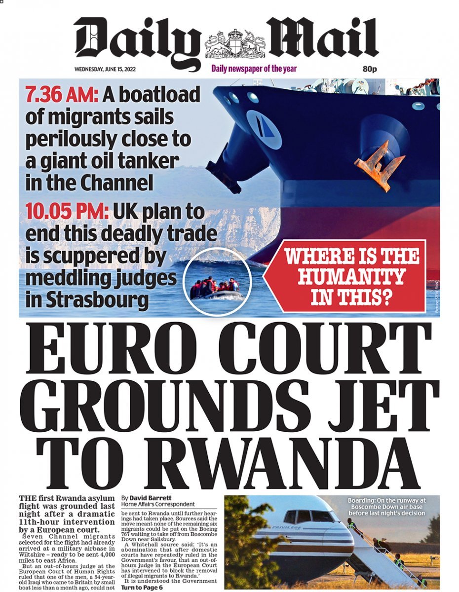 British press: Stopping flight to Rwanda, blow to Boris Johnson #5