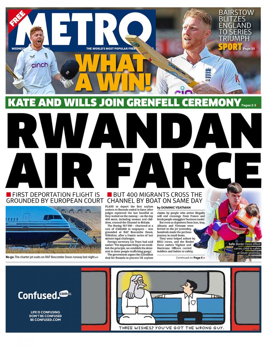 British press: Stopping the flight to Rwanda, blow to Boris Johnson #2