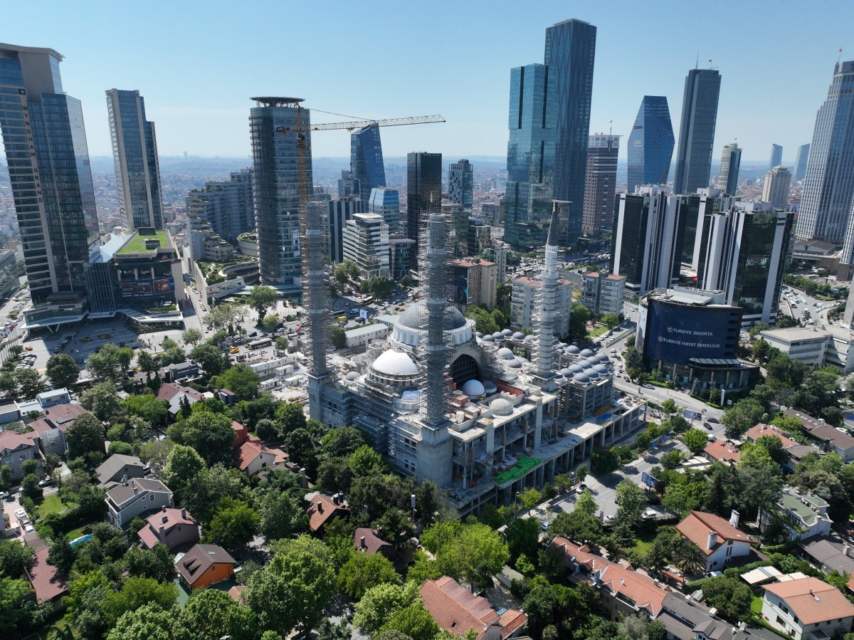 Levent in ortasında yükselen cami, bu yıl içinde açılacak #5