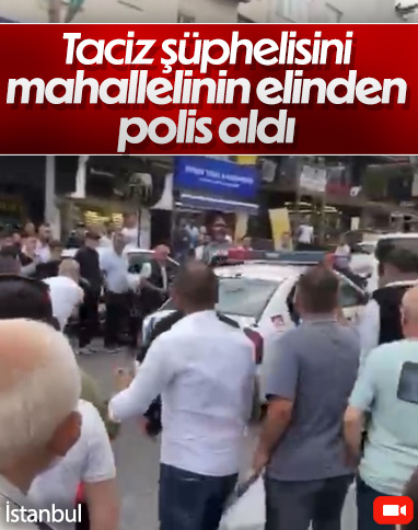 Çekmeköy'de bir çocuğu taciz ettiği iddia edilen şahsa meydan dayağı