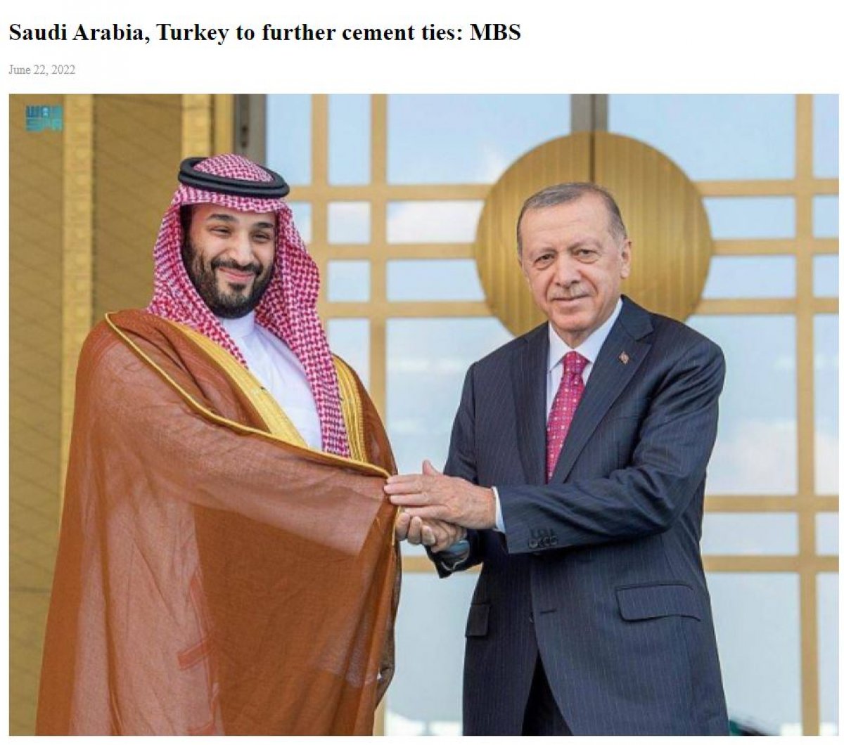 Muhammed bin Selman ın Türkiye ziyaretine Suudi Arabistan medyasından övgü #3