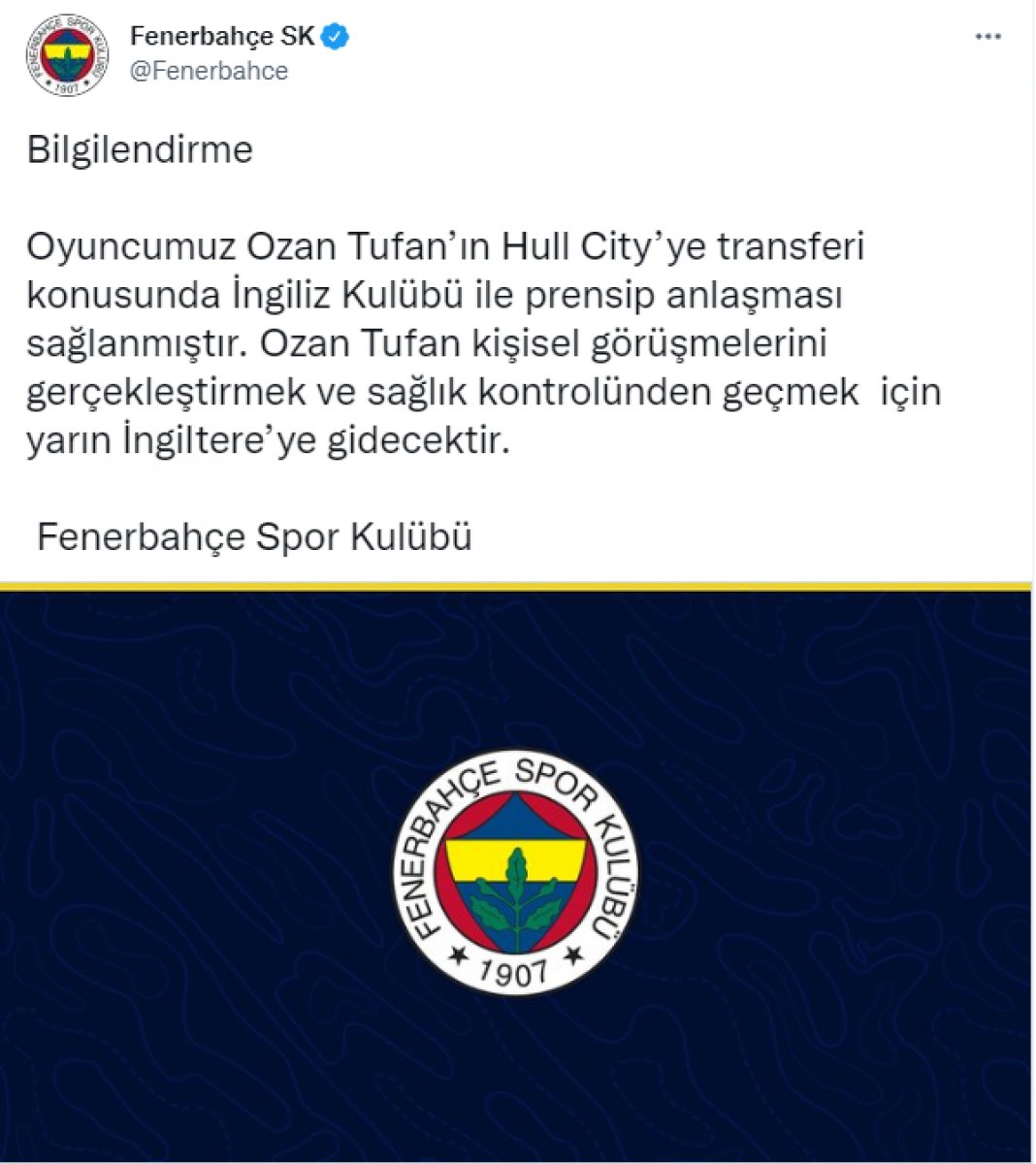 Fenerbahçe duyurdu: Ozan Tufan Hull City de #1