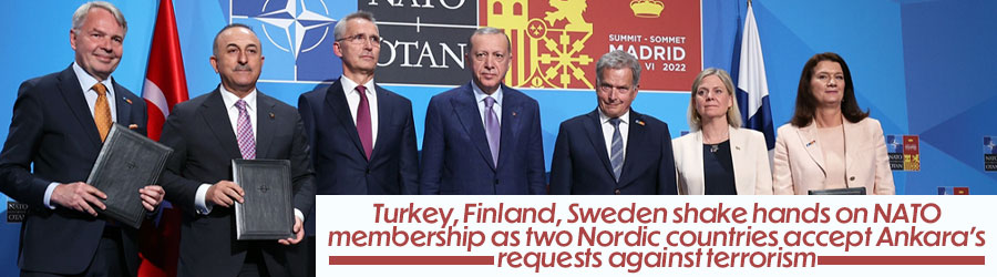 Turkey, Sweden, Finland sign memorandum on Nordic countries' NATO bids