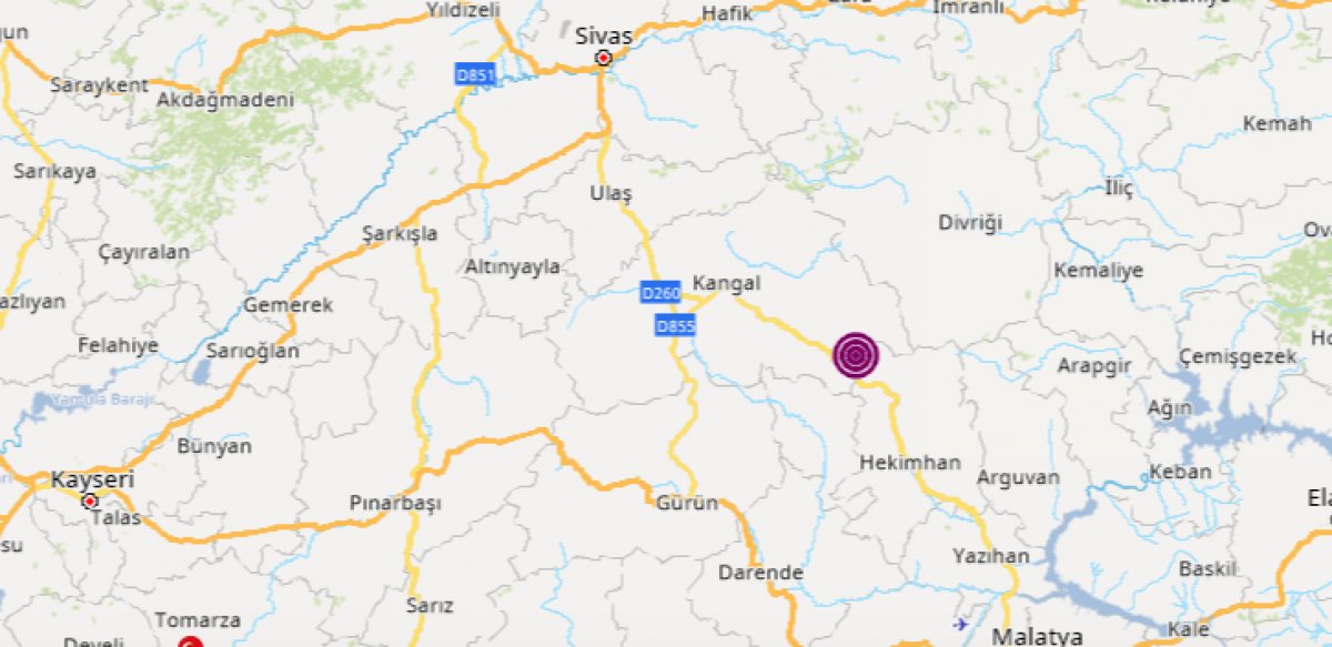 Malatya da 4.5 büyüklüğünde deprem #1