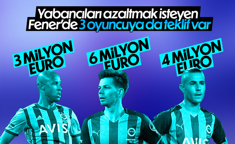 Fenerbahçe'de 3 oyuncuya teklif geldi