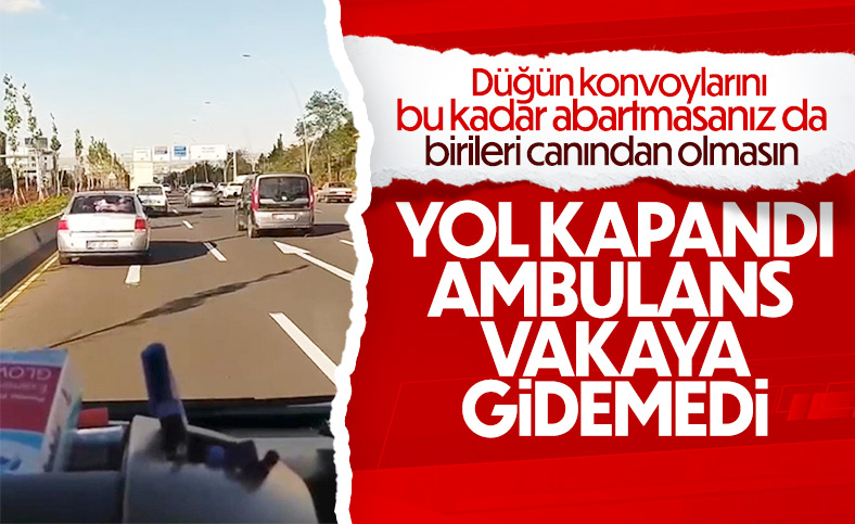 Ankara’da düğün konvoyu, vakaya giden ambulansa geçit vermedi 