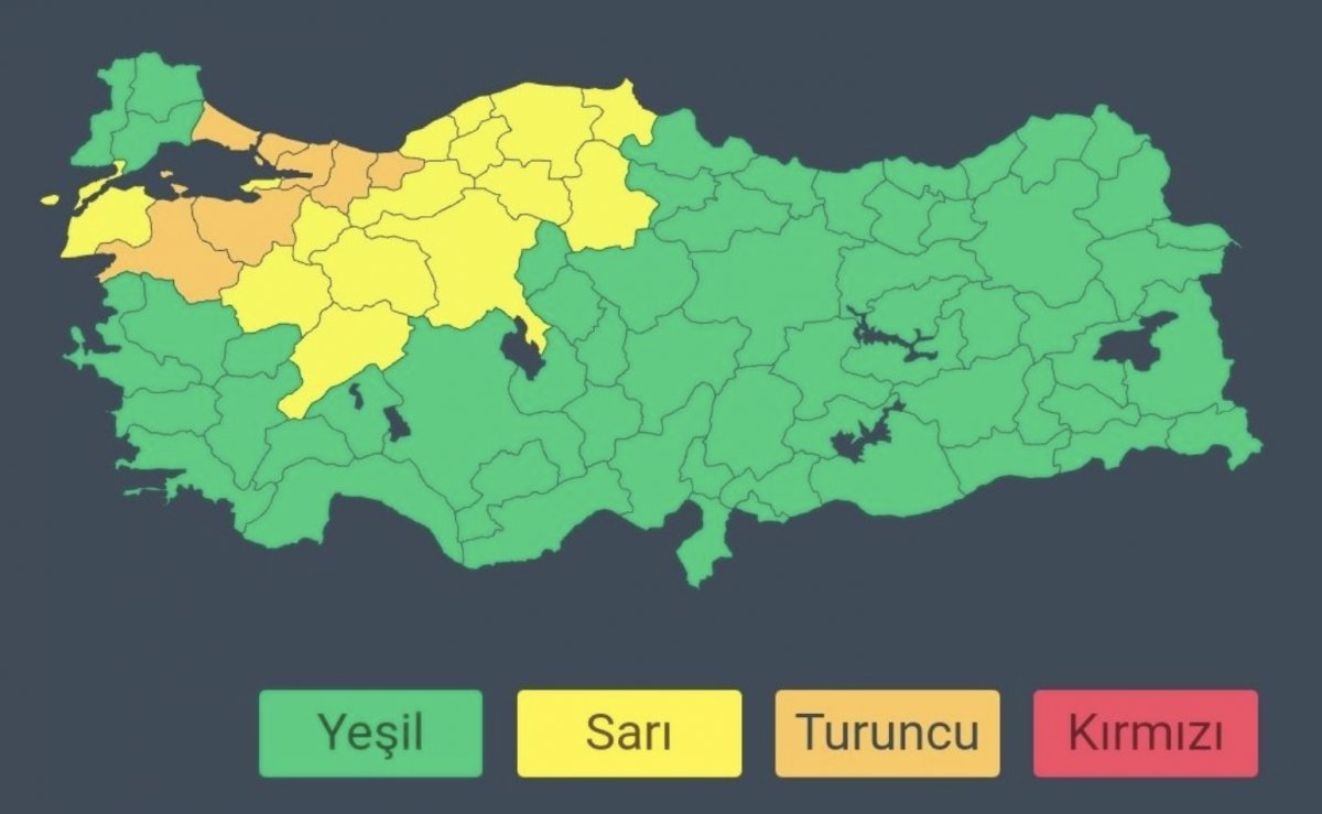 Meteroloji ve AFAD dan 21 il için yağış uyarısı #1