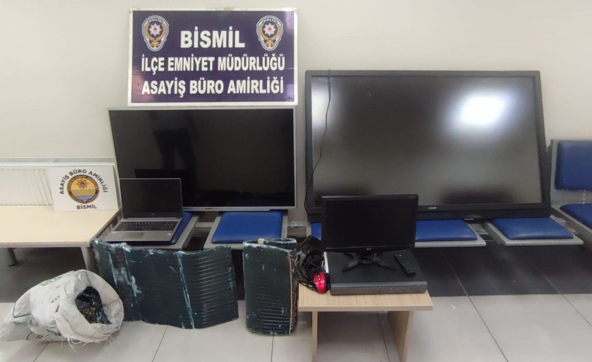 Diyarbakır da, okuldan hırsızlık yapan şahıslar yakalandı #1