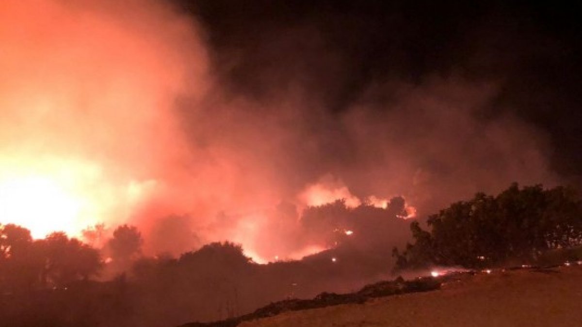 Çeşme Ildır'da yangın 
