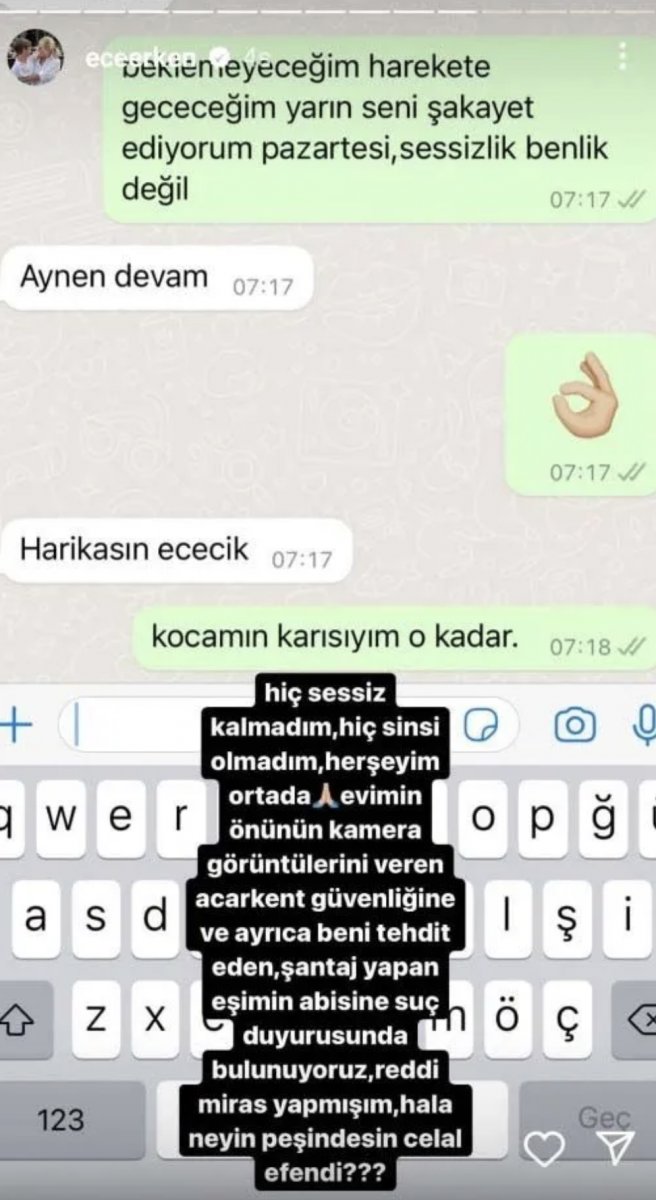 Ece Erken, öldürülen eşinin kardeşi tarafından tehdit edildiğini açıkladı #3