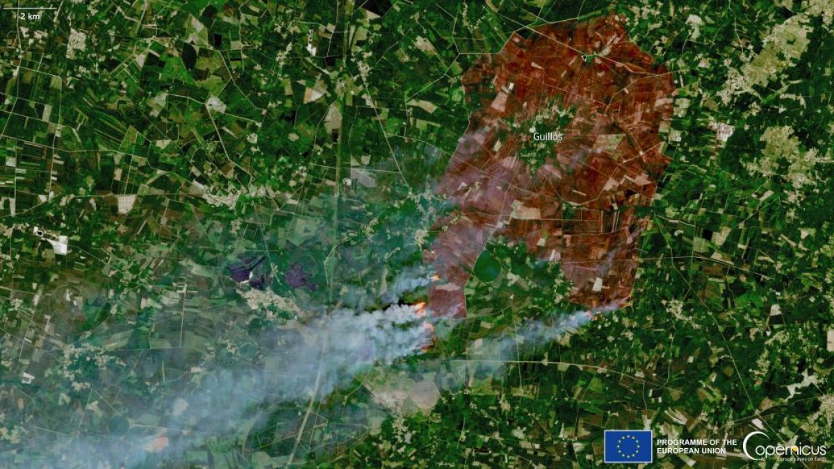 Fransa da devam eden yangında 19 bin 300 hektarlık alan kül oldu #5