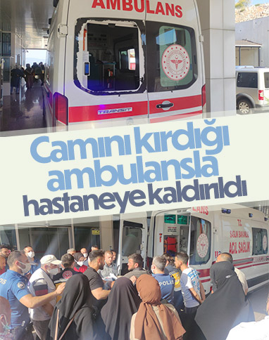 Bursa'da camını kırdığı ambulansla hastaneye kaldırıldı