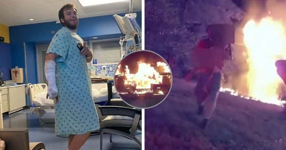 He rescued 5 children trapped in the fire in the USA by diving into the flames #2