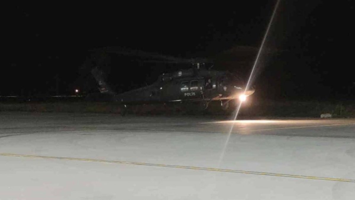 Van'da polis helikopteri, 15 yaşındaki genç için havalandı