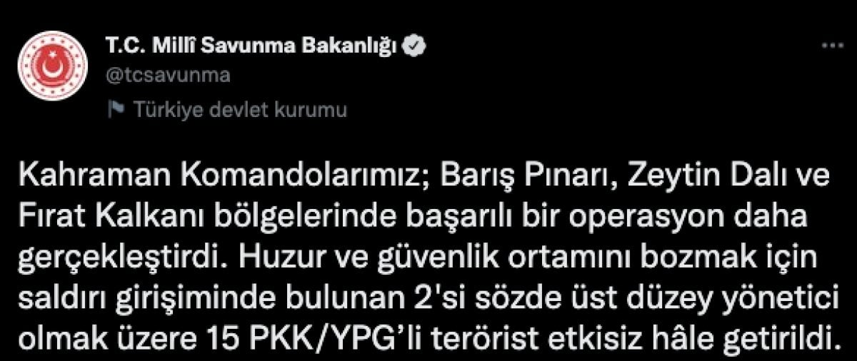 TSK dan PKK ya ağır darbe: 15 terörist leş edildi #1