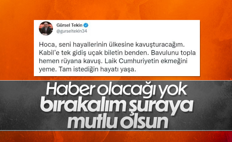 CHP'li Gürsel Tekin'den imam Halil Konakçı'ya sert sözler