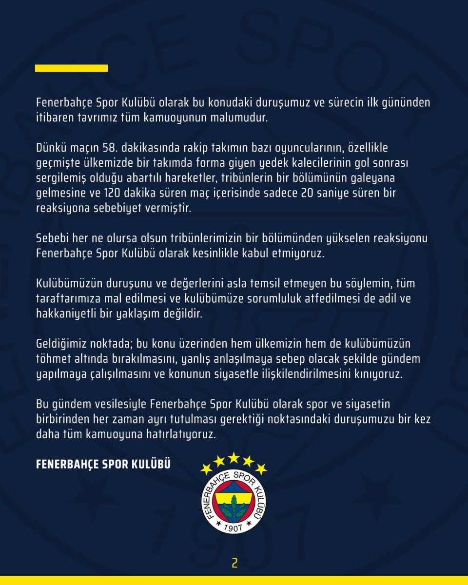 Fenerbahçe den Ukrayna açıklaması #2