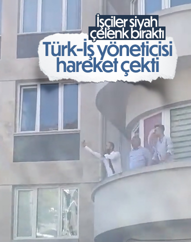 Türk-İş yöneticisinden işçilere el hareketi