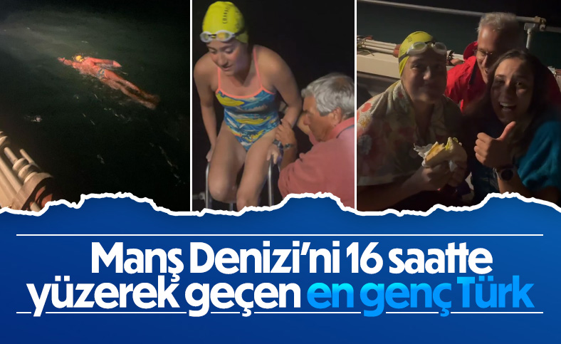 Aysu Türkoğlu, Manş Denizi'ni 16 saatte yüzerek rekor kırdı