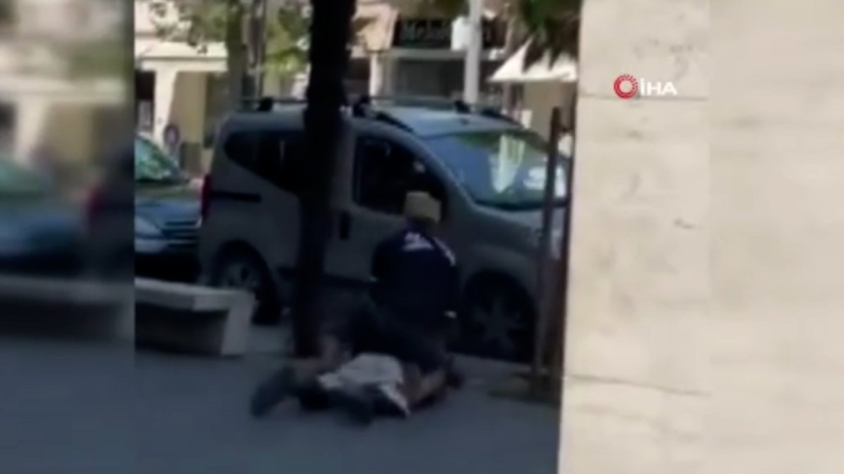 Beating up an African street vendor in Italy #2