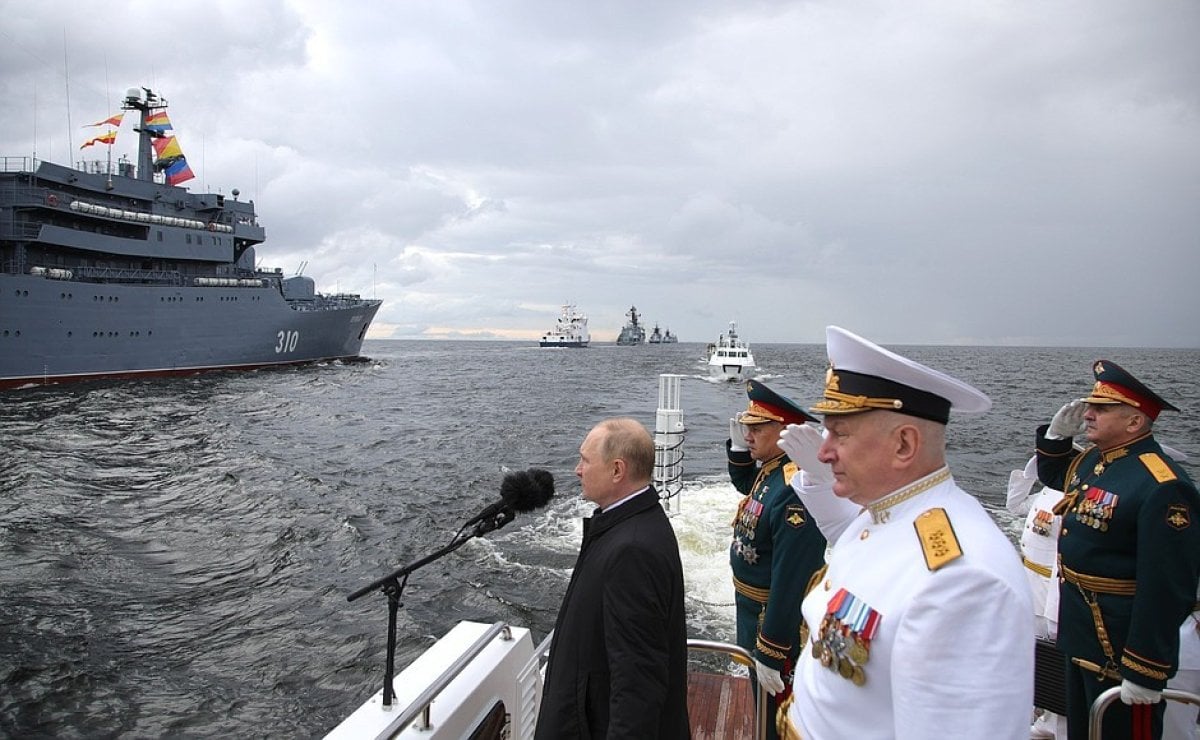 Vladimir Putin attends Russian navy parade #6