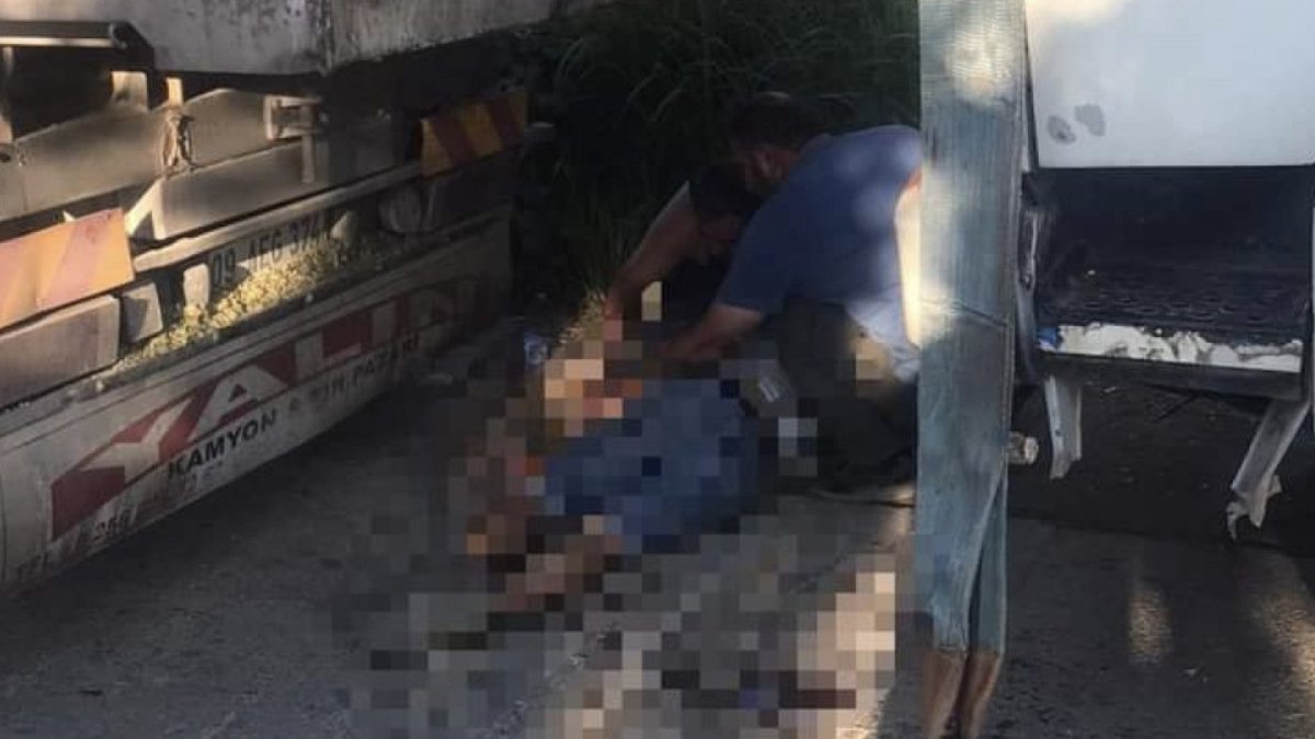 İzmir'de iki kamyon arasında sıkışan bir kişi öldü