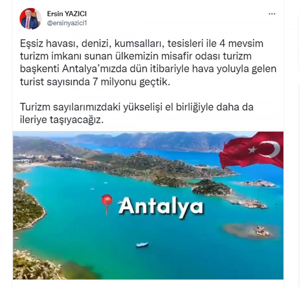 Antalya ya hava yolu ile gelen turist sayısı 7 milyonu aştı #2