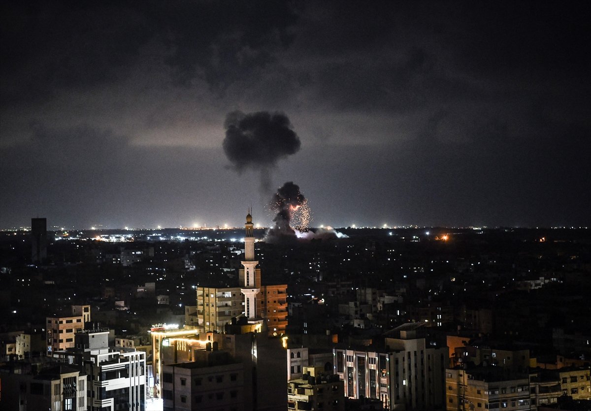 Israel bombed the blockaded Gaza Strip #1