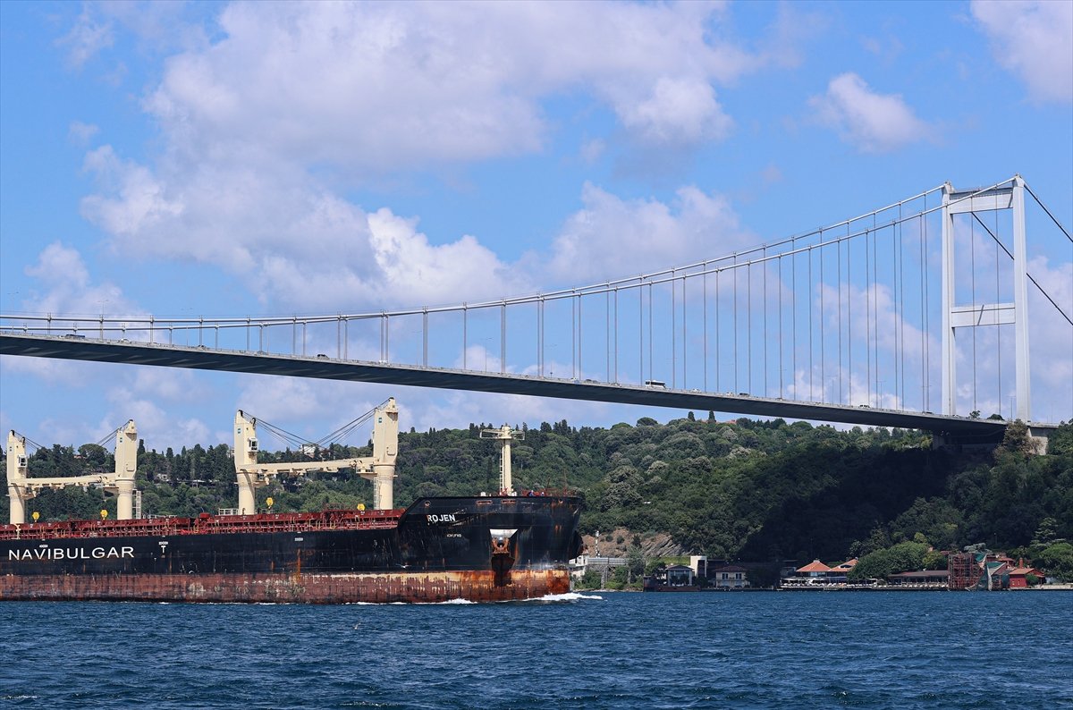 Ukrayna dan gelen tahıl yüklü 2 gemi, İstanbul Boğazı ndan geçti #2