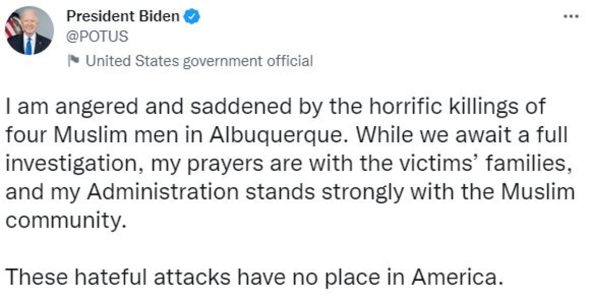 Joe Biden: Müslüman cinayetleri nedeniyle öfkeliyim #1