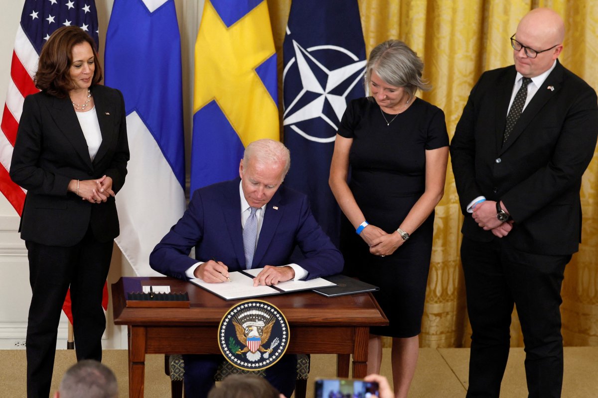 Joe Biden signs Finland and Sweden's NATO accession documents #1