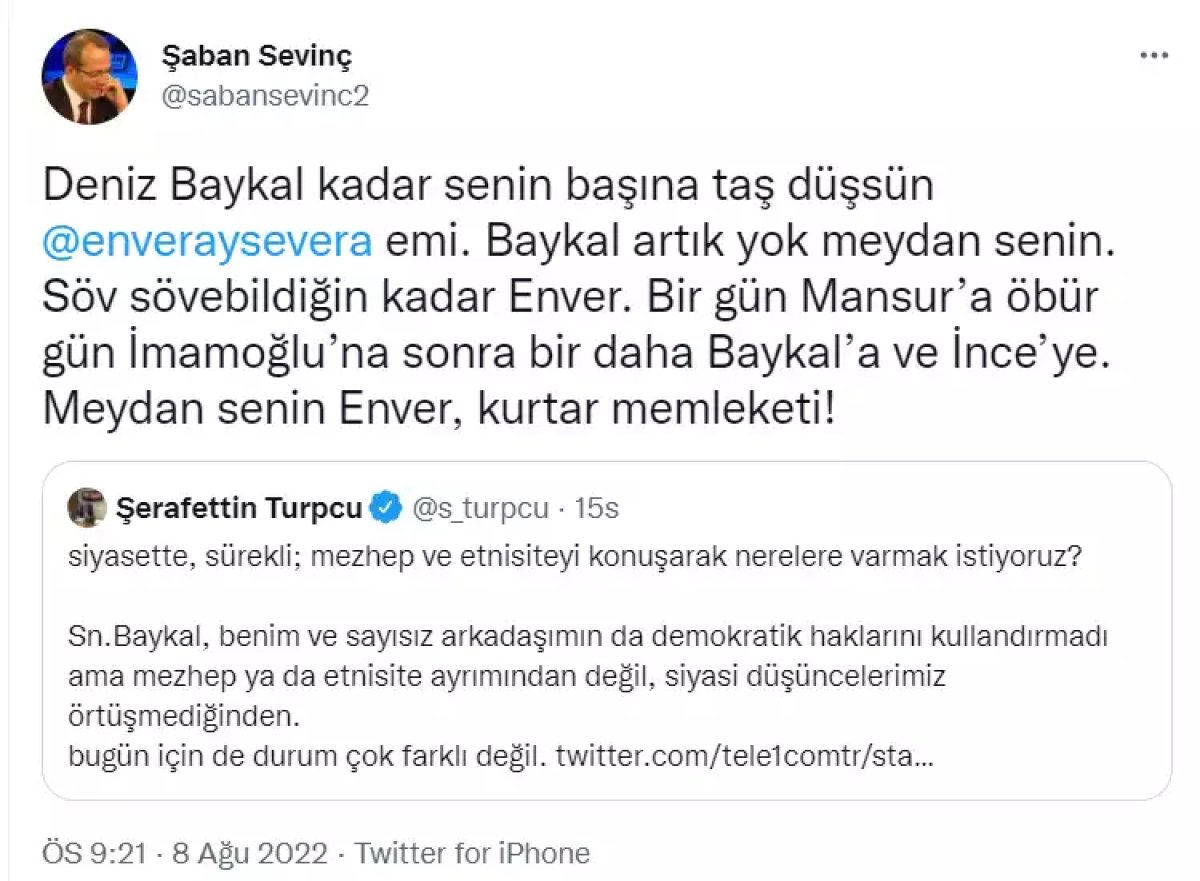 Şaban Sevinç ve Enver Aysever birbirine girdi  #1