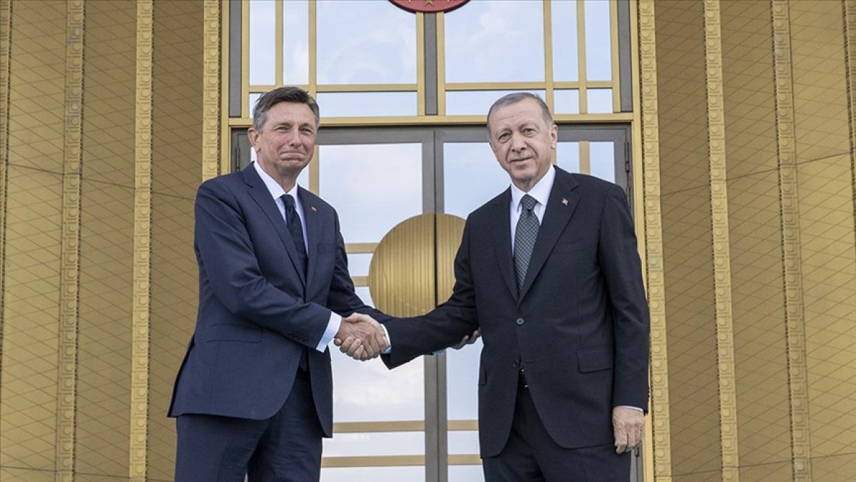Cumhurbaşkanı Erdoğan, Slovenya Cumhurbaşkanı Pahor u kabul etti #6