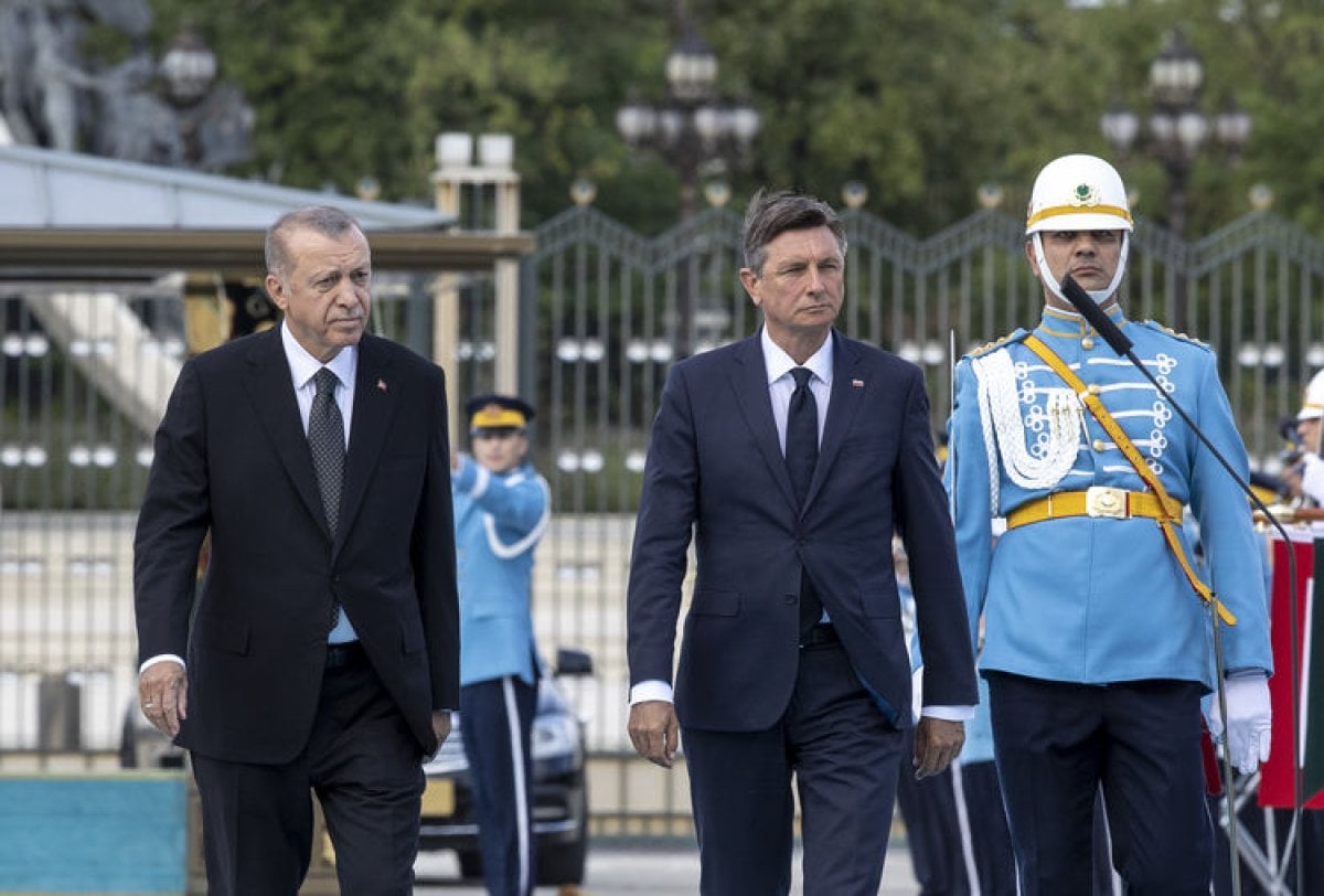 Cumhurbaşkanı Erdoğan, Slovenya Cumhurbaşkanı Pahor u kabul etti #5