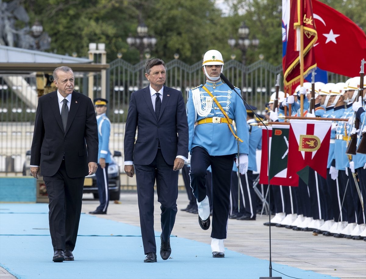 Cumhurbaşkanı Erdoğan, Slovenyalı mevkidaşı Pahor u ağırladı #2