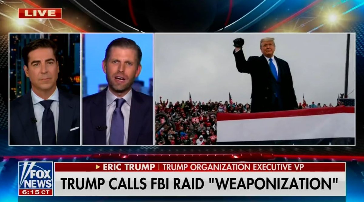 Eric Trump: FBI baskını, Joe Biden ın onayı olmadan yapılamaz #1