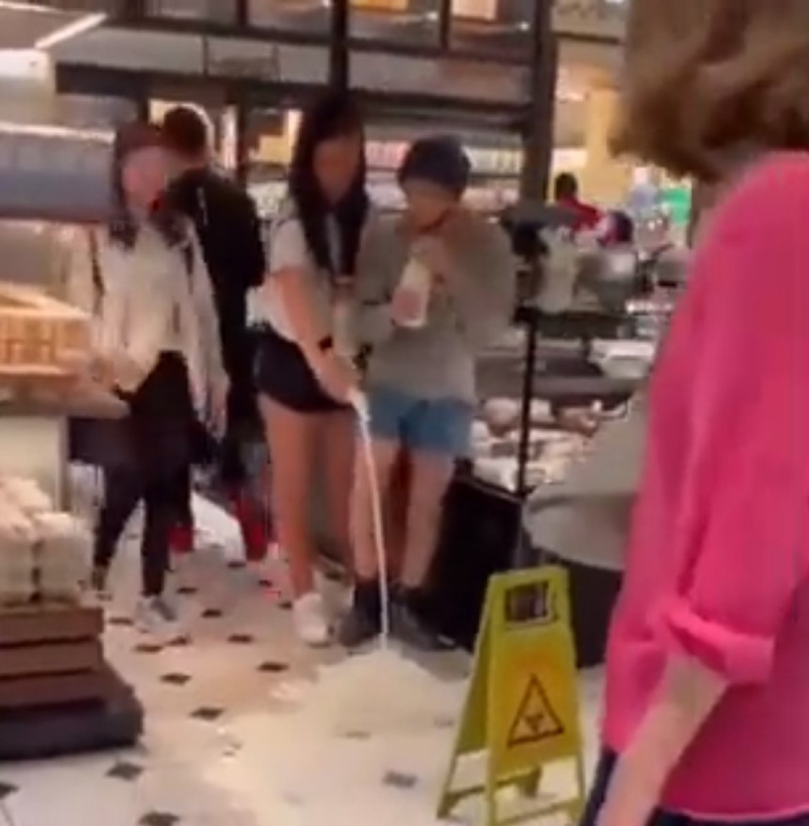 A group of vegans in England spilled milk on the floor #2